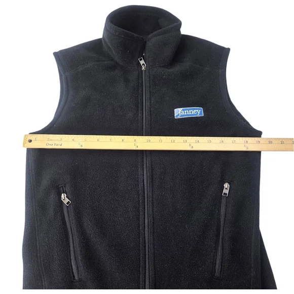 Patagonia Synchilla Fleece Vest Black Mens Small Company Embroidered Jacket - Picture 10 of 11